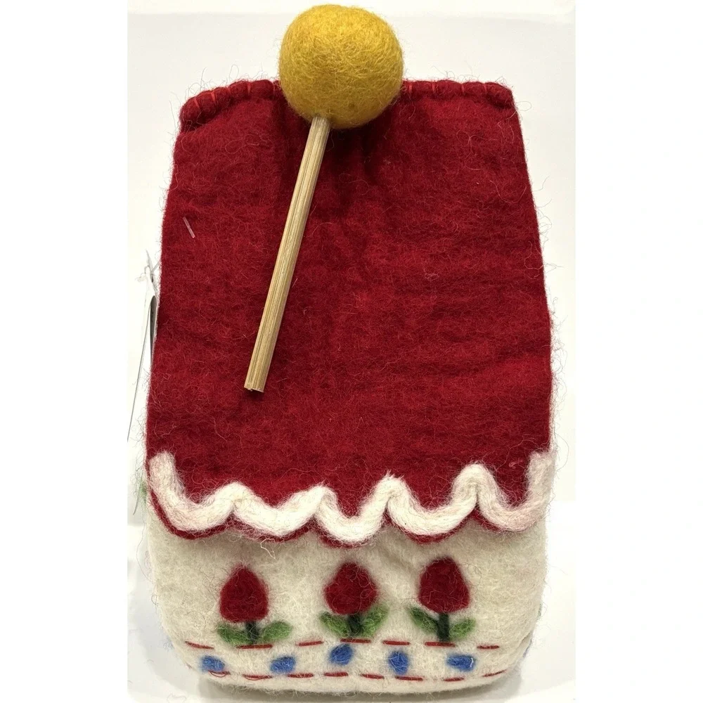 Wild Woolies Felt Birdhouse Heidi Chalet Fair Trade Handmade Wool Nepal New